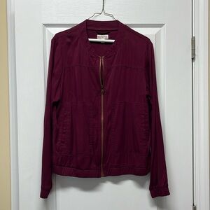 Merona Lightweight Maroon Bomber Jacket
